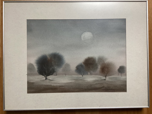 Landschaftsbild mit mond als - mit,